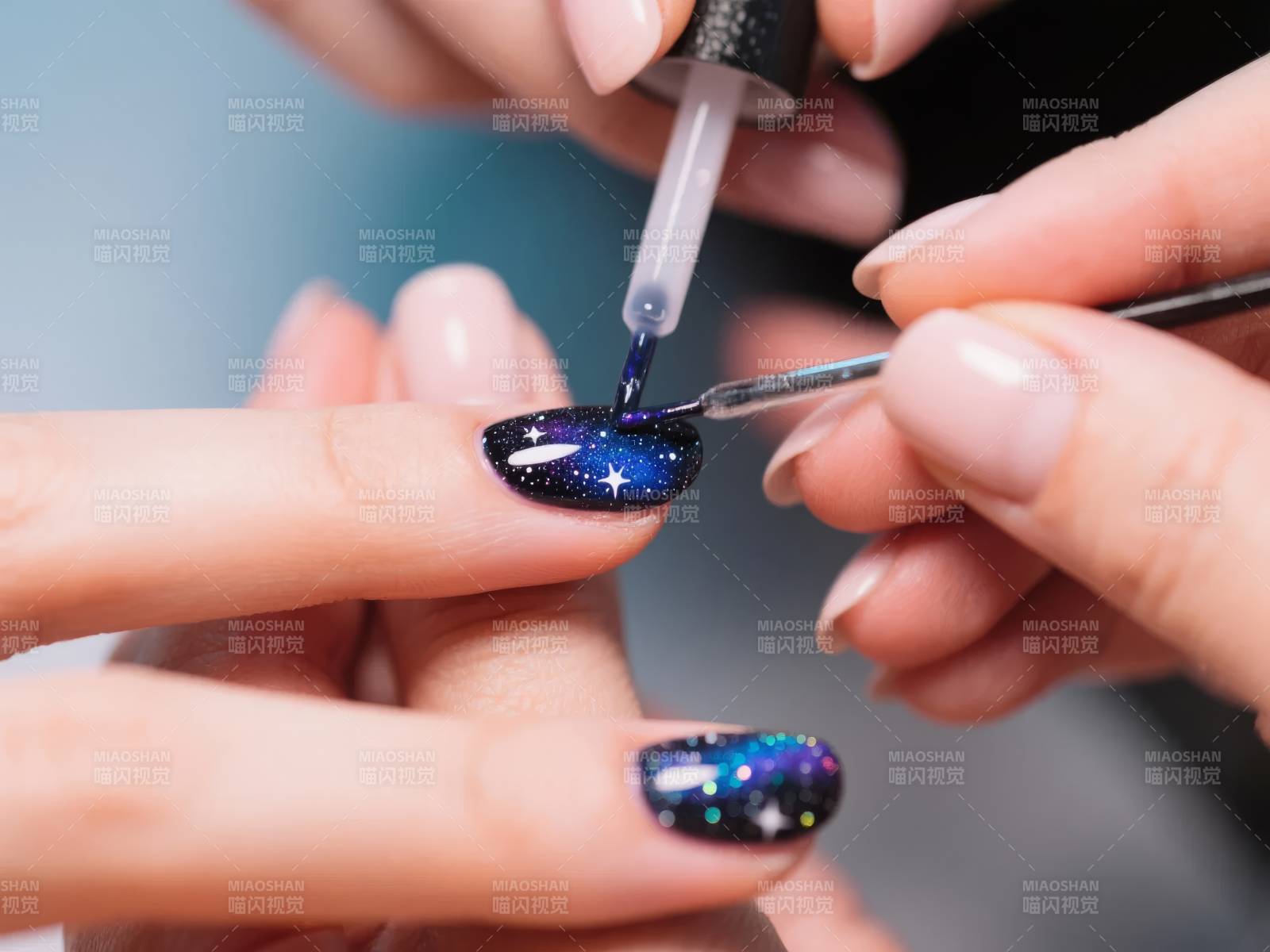 星空美甲艺术图片