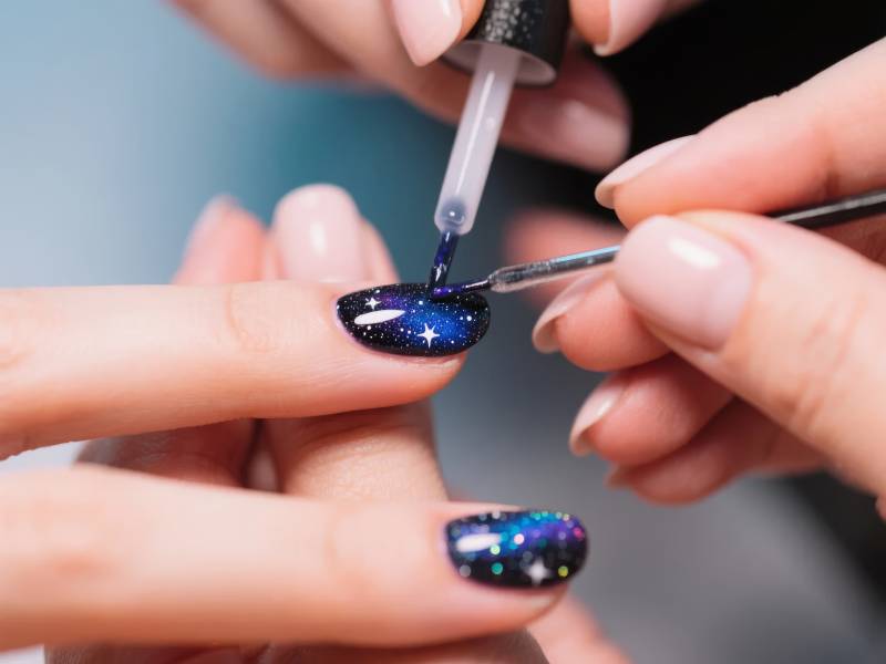 星空美甲艺术图片