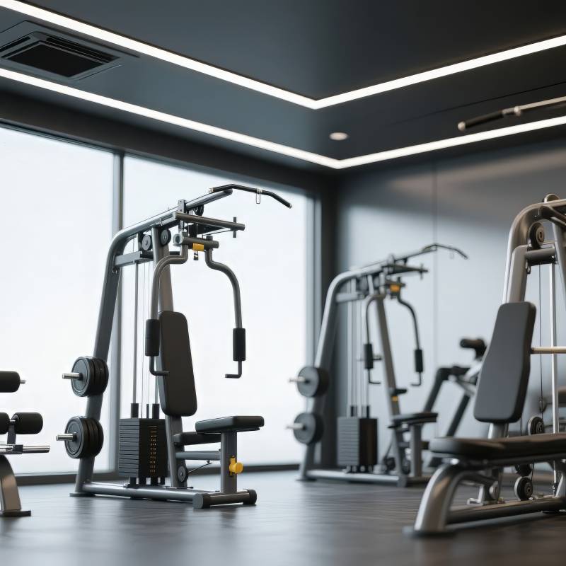 现代健身房设备图片