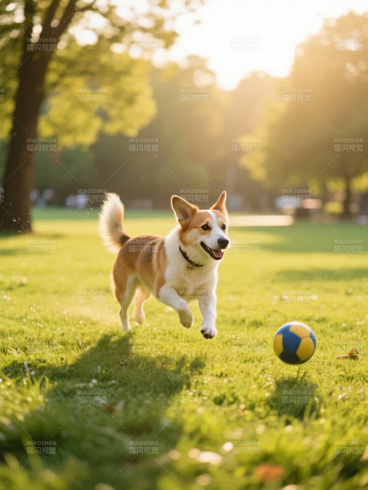 柯基追球乐图片