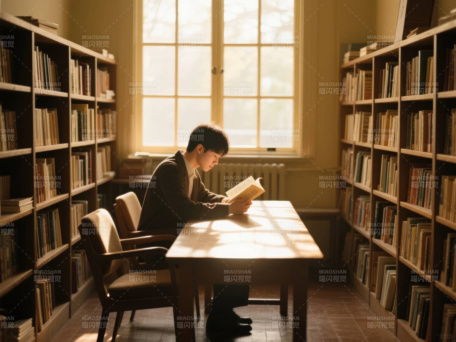 图书馆里的阅读时光图片