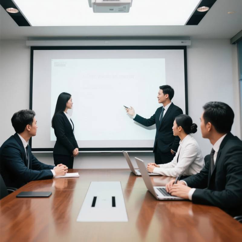 商务会议进行中图片