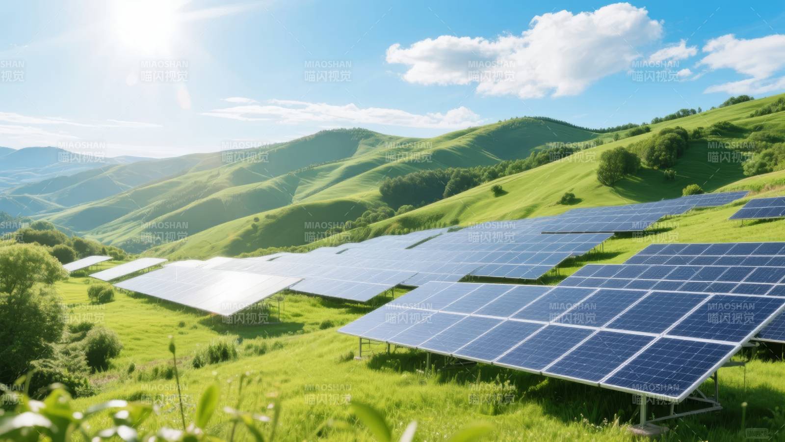 光伏绿野风光图片