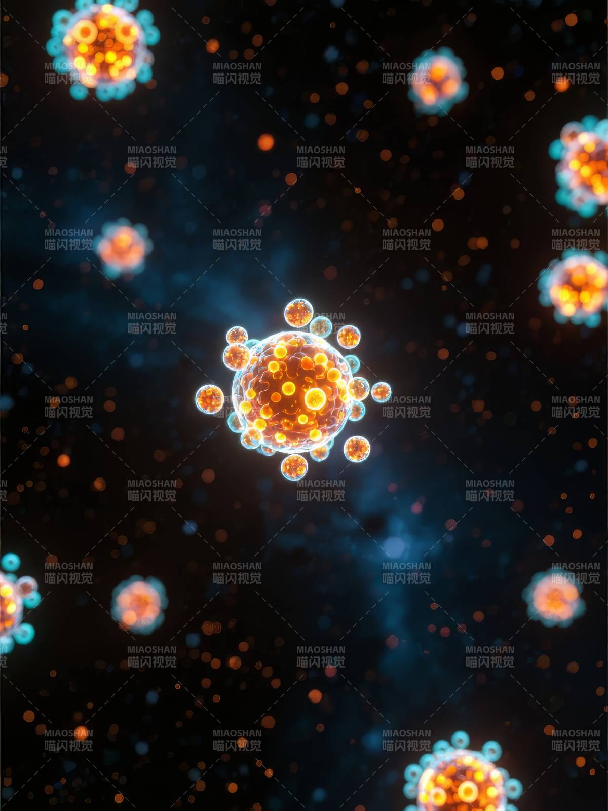 病毒微观世界图片