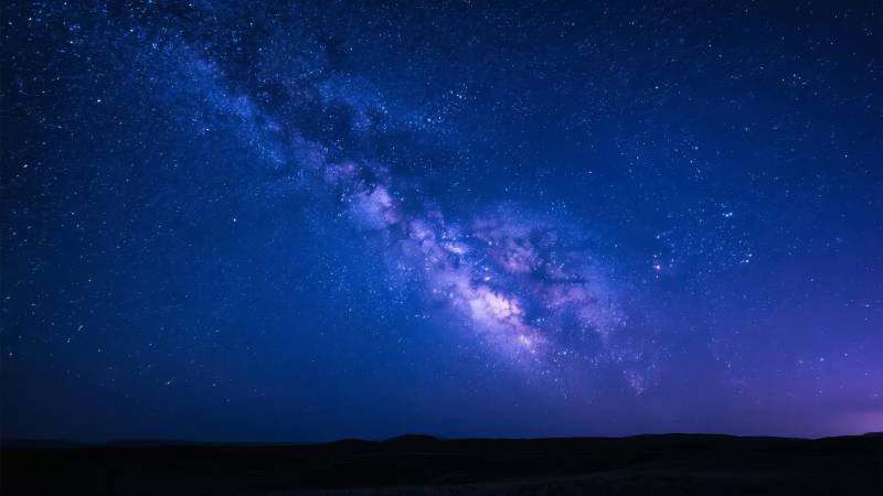 银河璀璨夜空图片