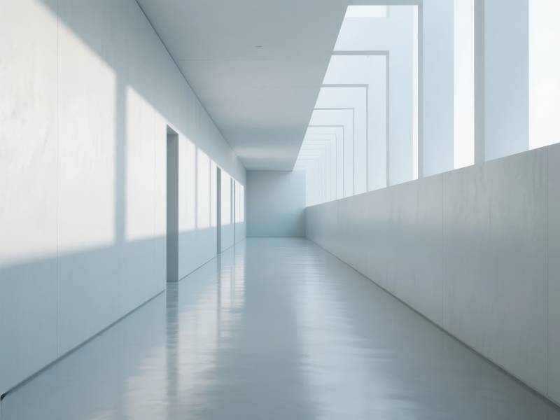 极简长廊光影图片