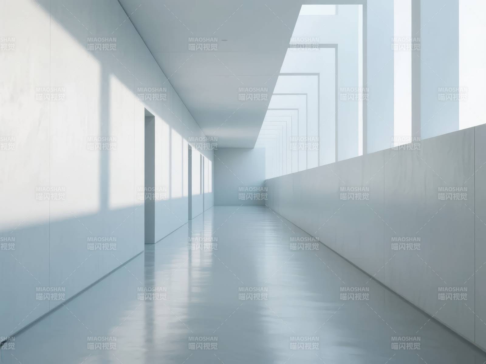 极简长廊光影图片