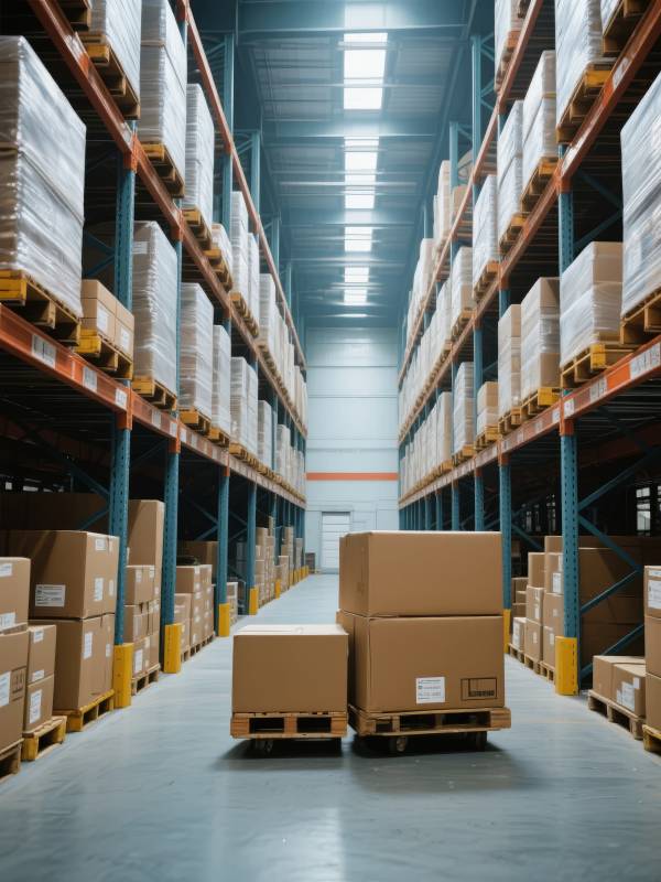 仓库通道货物整齐图片