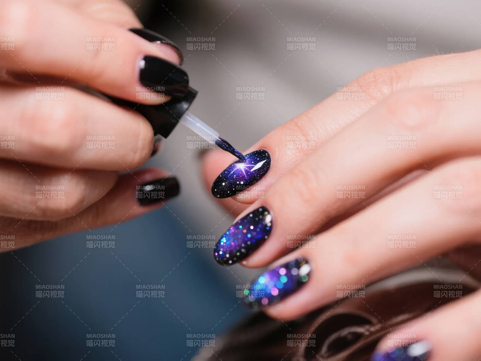 星空美甲艺术图片