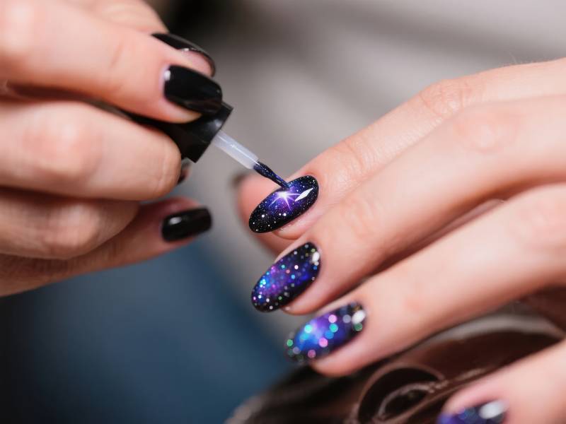 星空美甲艺术图片