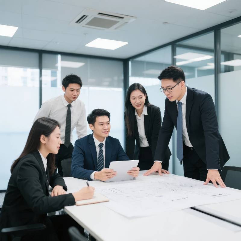 团队协作办公场景图片