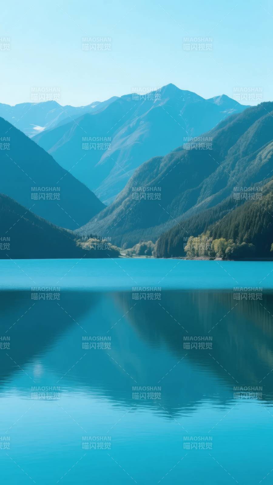 湖光山色静谧美图片