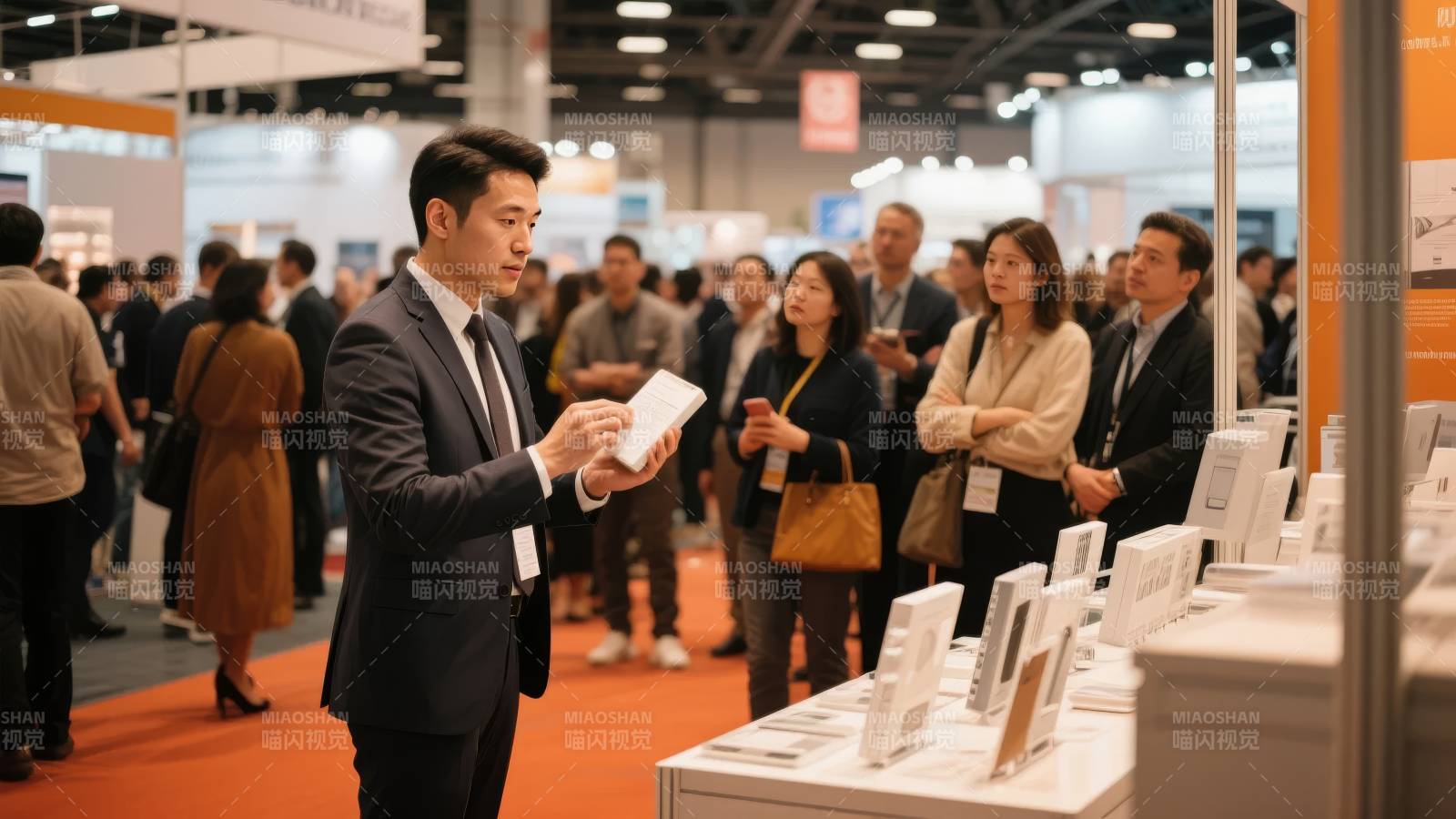 展会现场交流互动图片