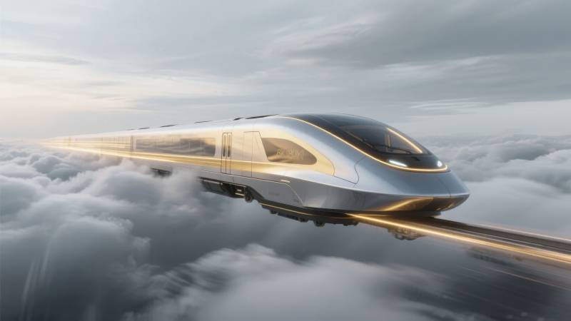 飞驰云海的未来列车图片
