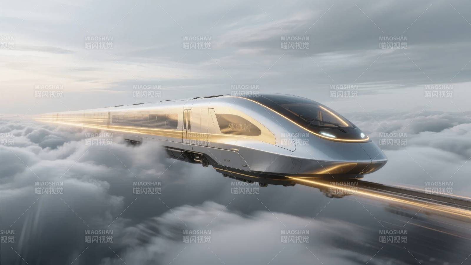 飞驰云海的未来列车图片
