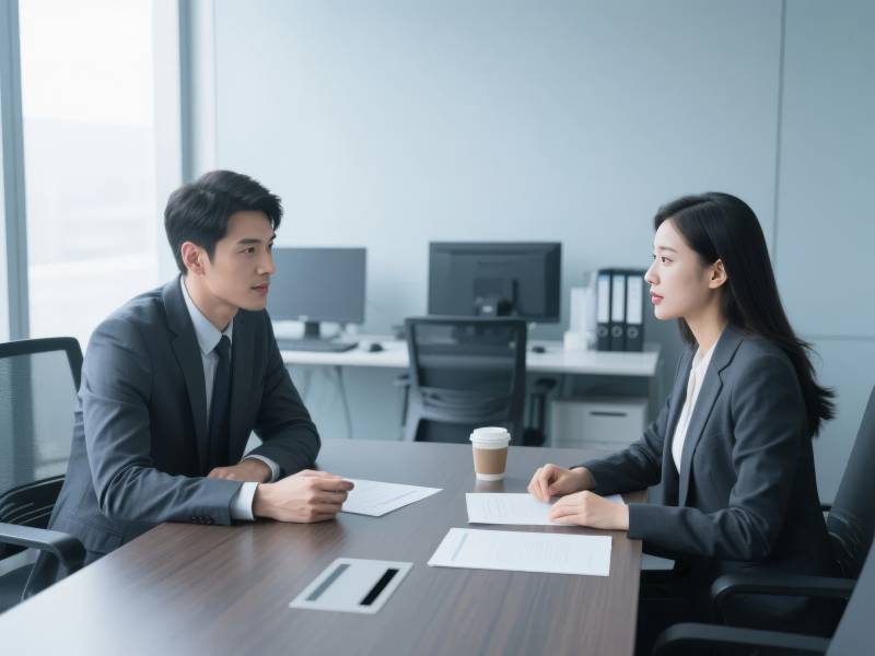 商务洽谈现场图片