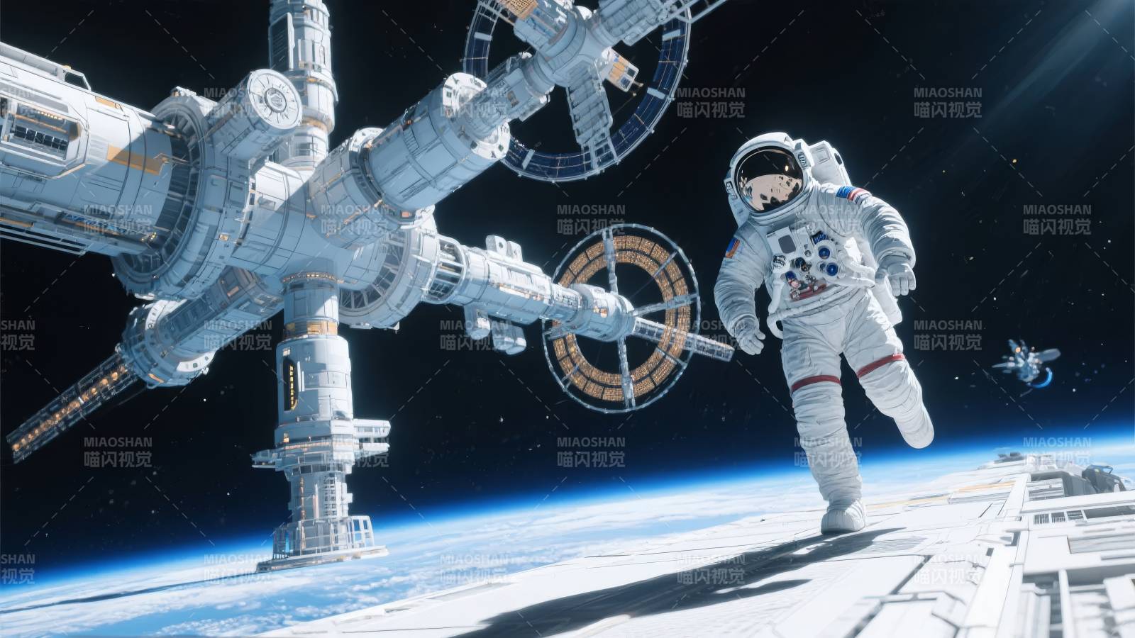 太空行走 地球在望图片