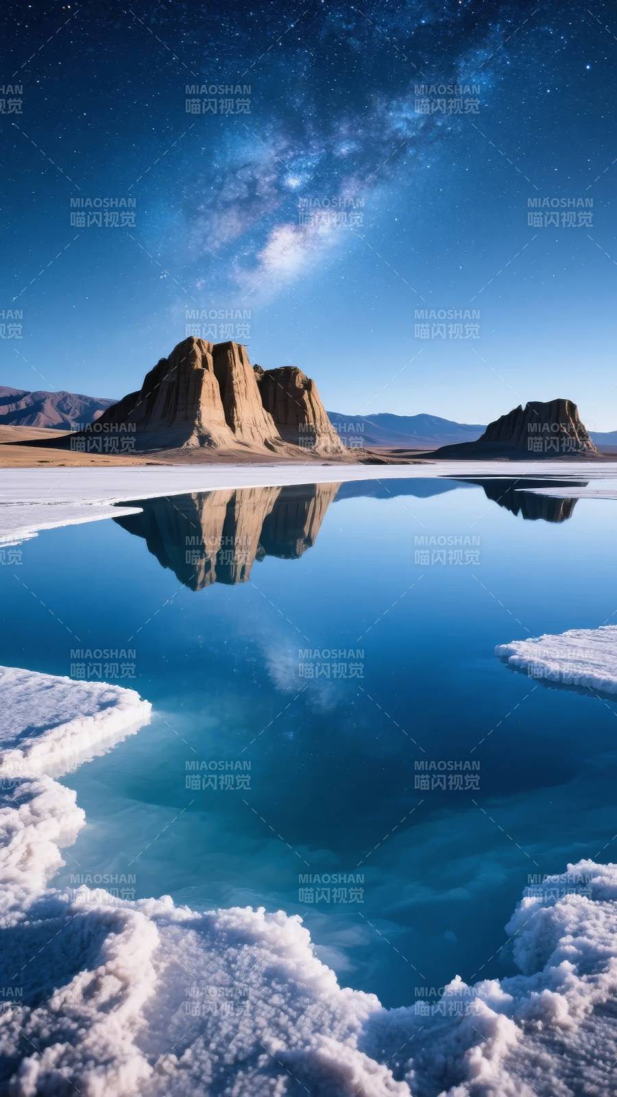 星河倒影 静谧湖光图片