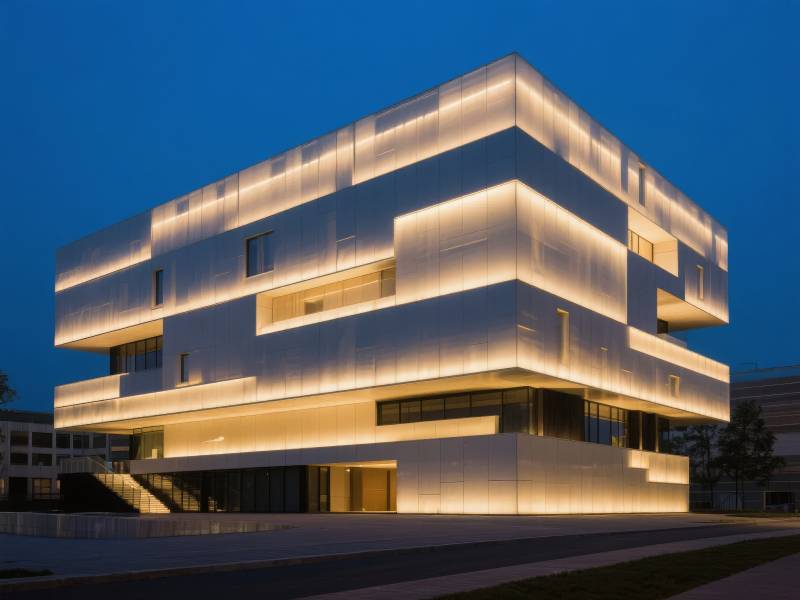 现代建筑夜景照明图片