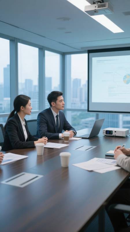 商务会议进行中图片