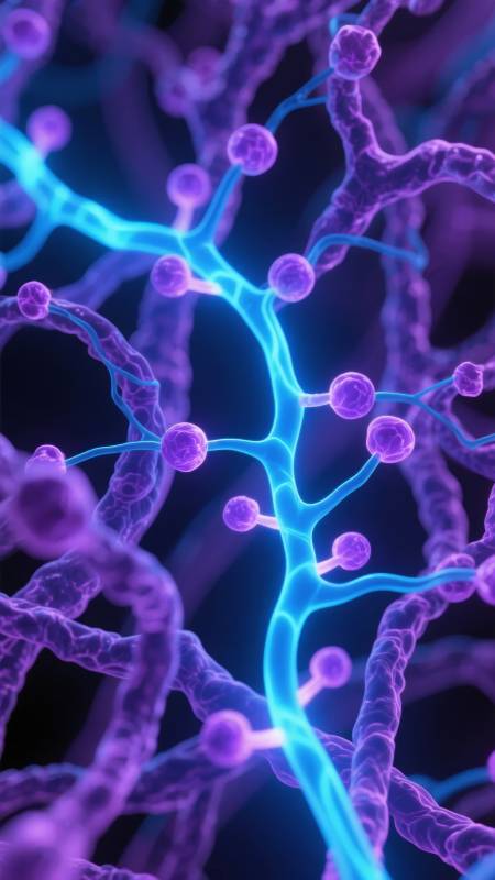 神经网络发光图图片