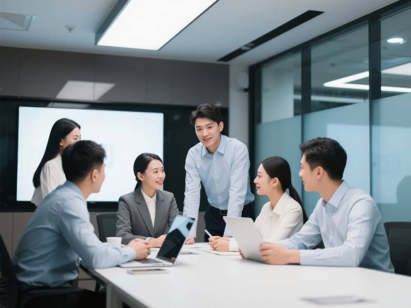 团队会议讨论中图片