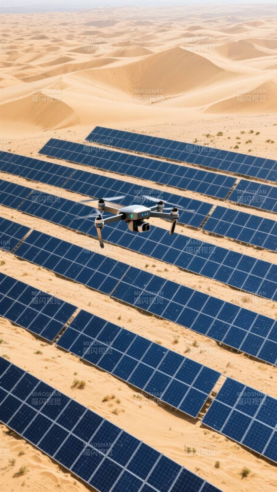 沙漠光伏巡检图片