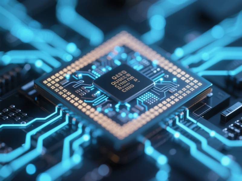 芯片电路特写图片