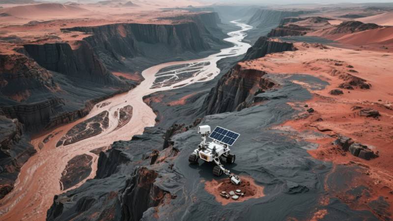 火星探测车探秘峡谷图片