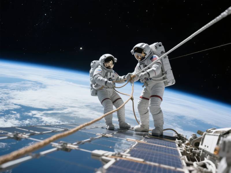 太空行走 地球为伴图片