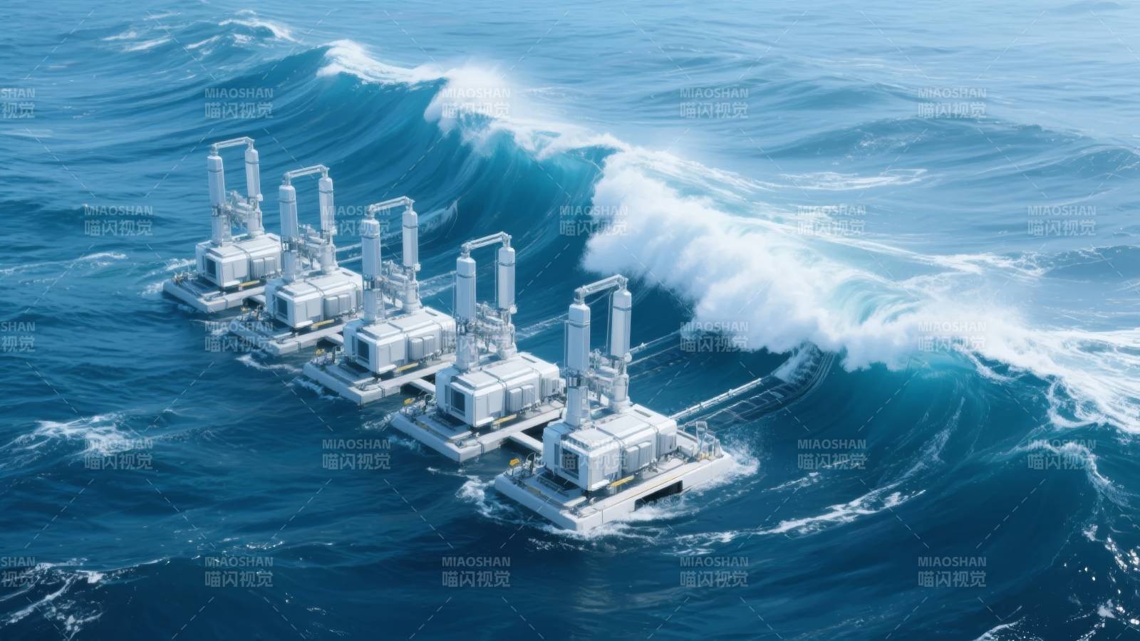 海上波浪发电站图片