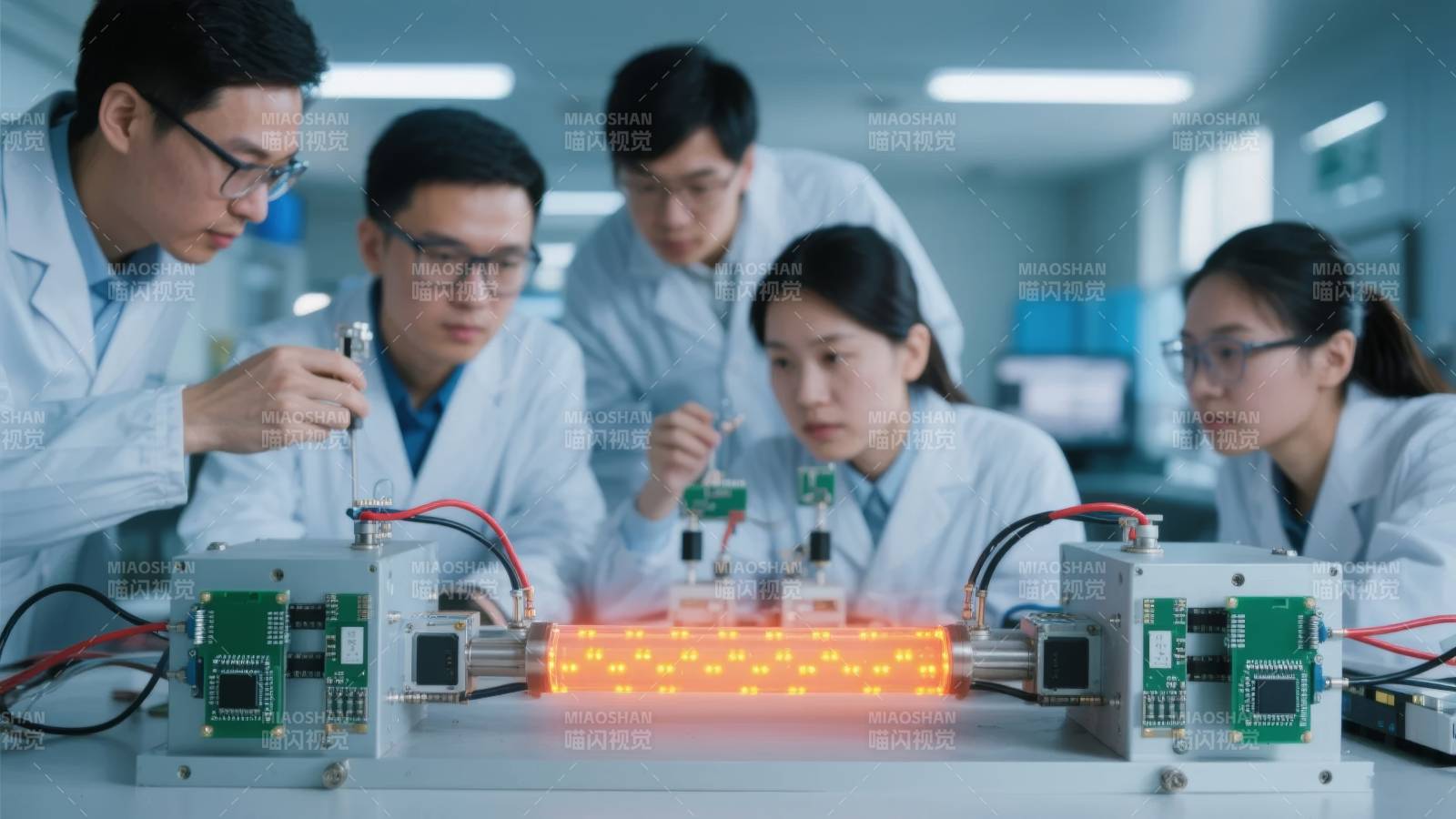 科研团队实验研究图片