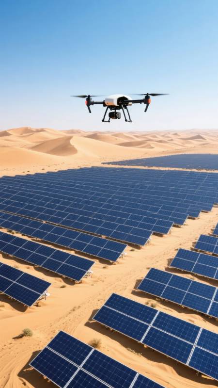 无人机巡检光伏电站图片