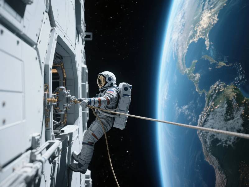 太空行走 地球在望图片