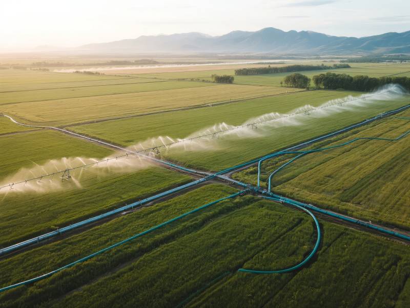 灌溉农田美景图片