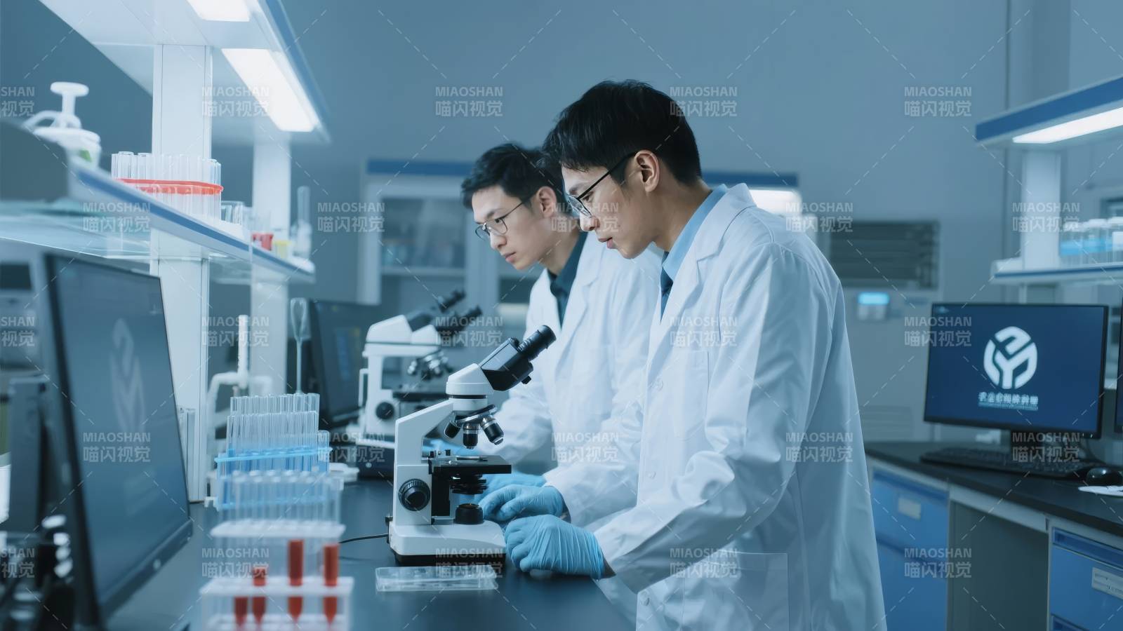 实验室科研人员工作图片