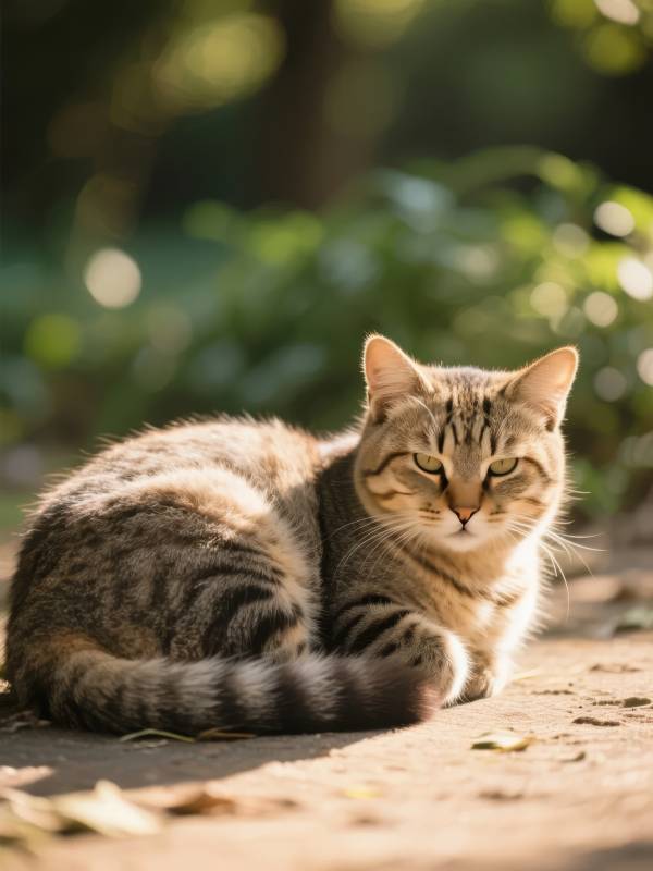 阳光下的慵懒猫图片