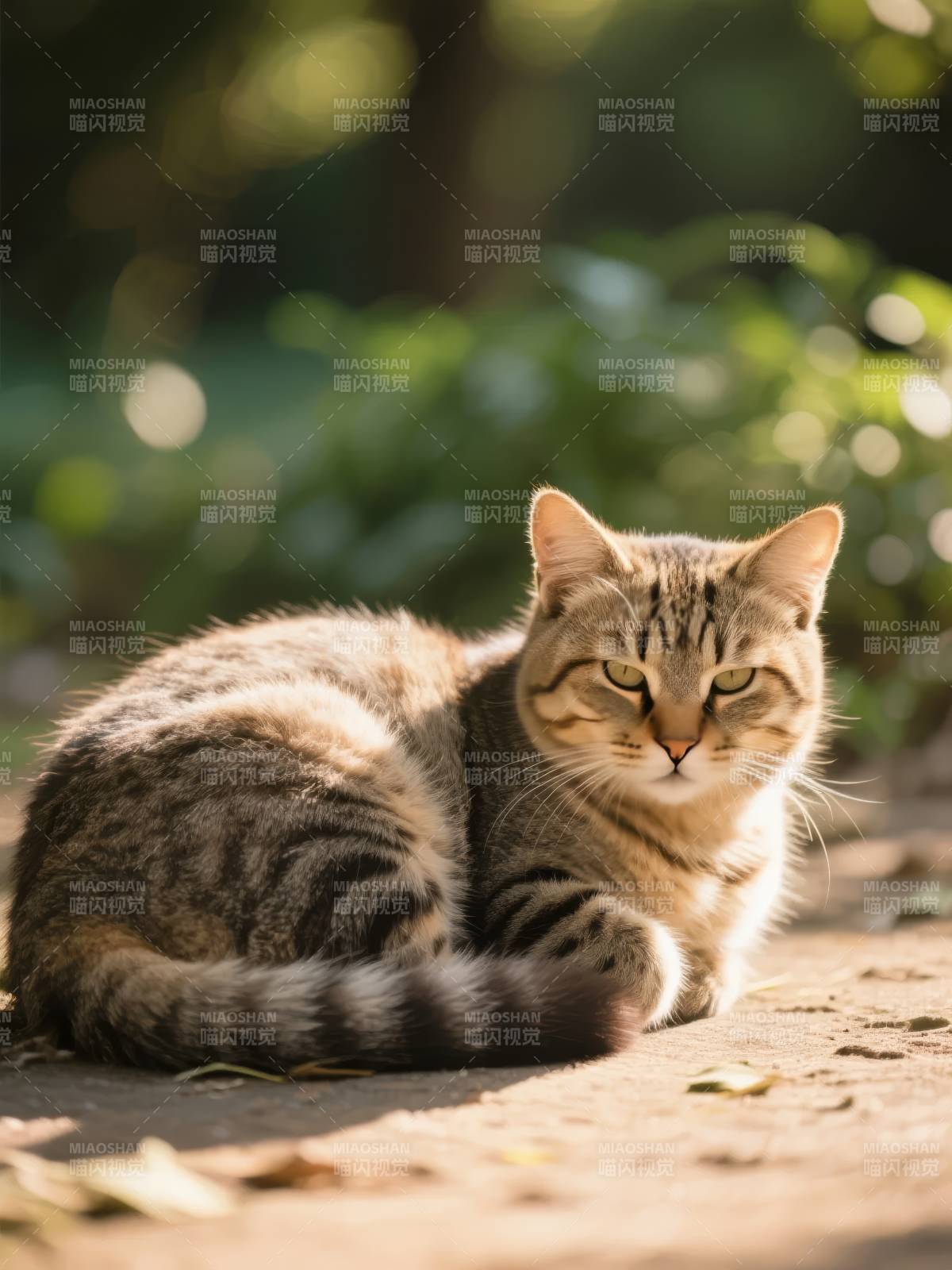 阳光下的慵懒猫图片