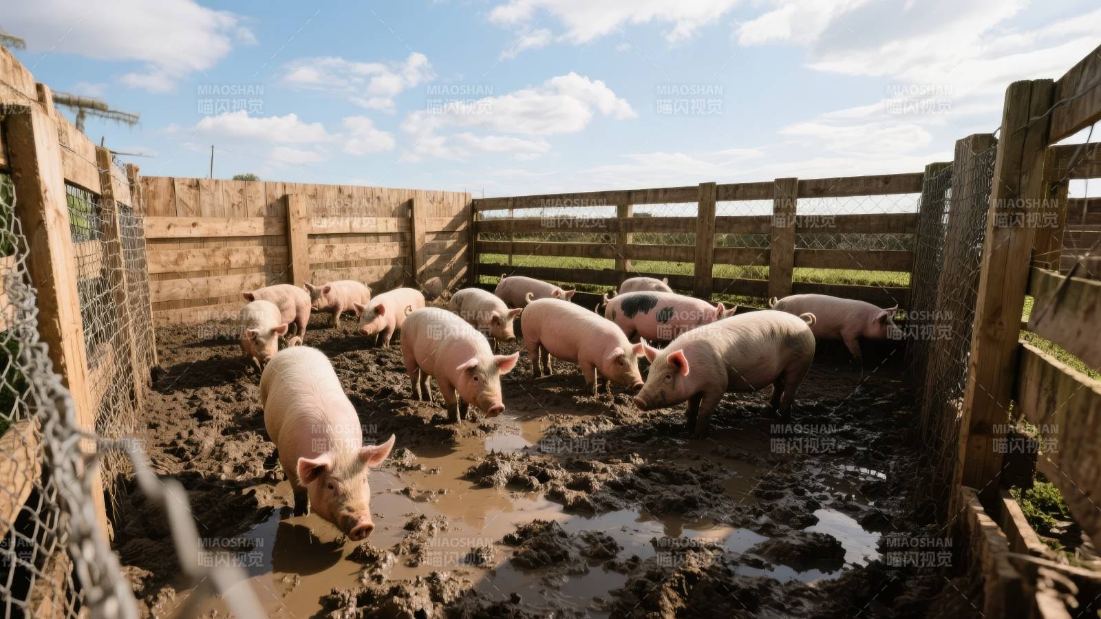 猪圈里的小猪们图片