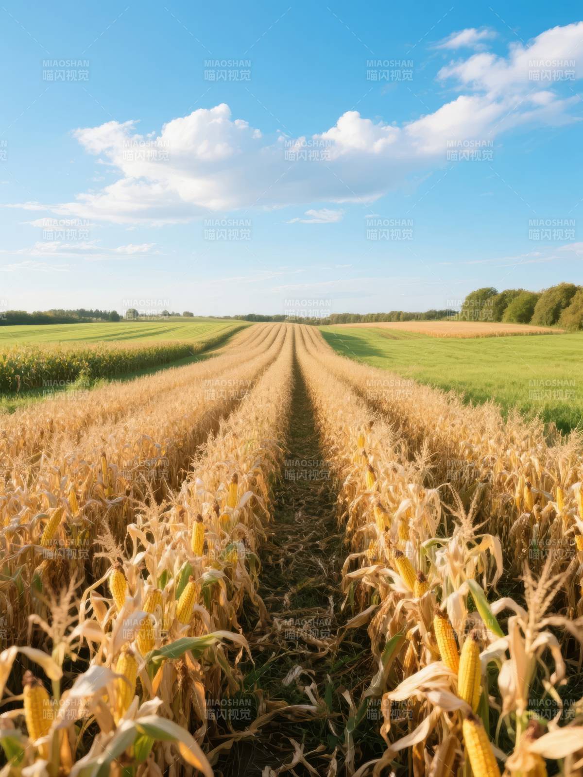 金秋玉米田图片