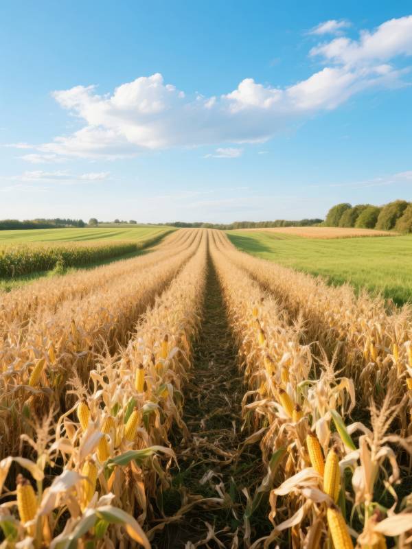 金秋玉米田图片