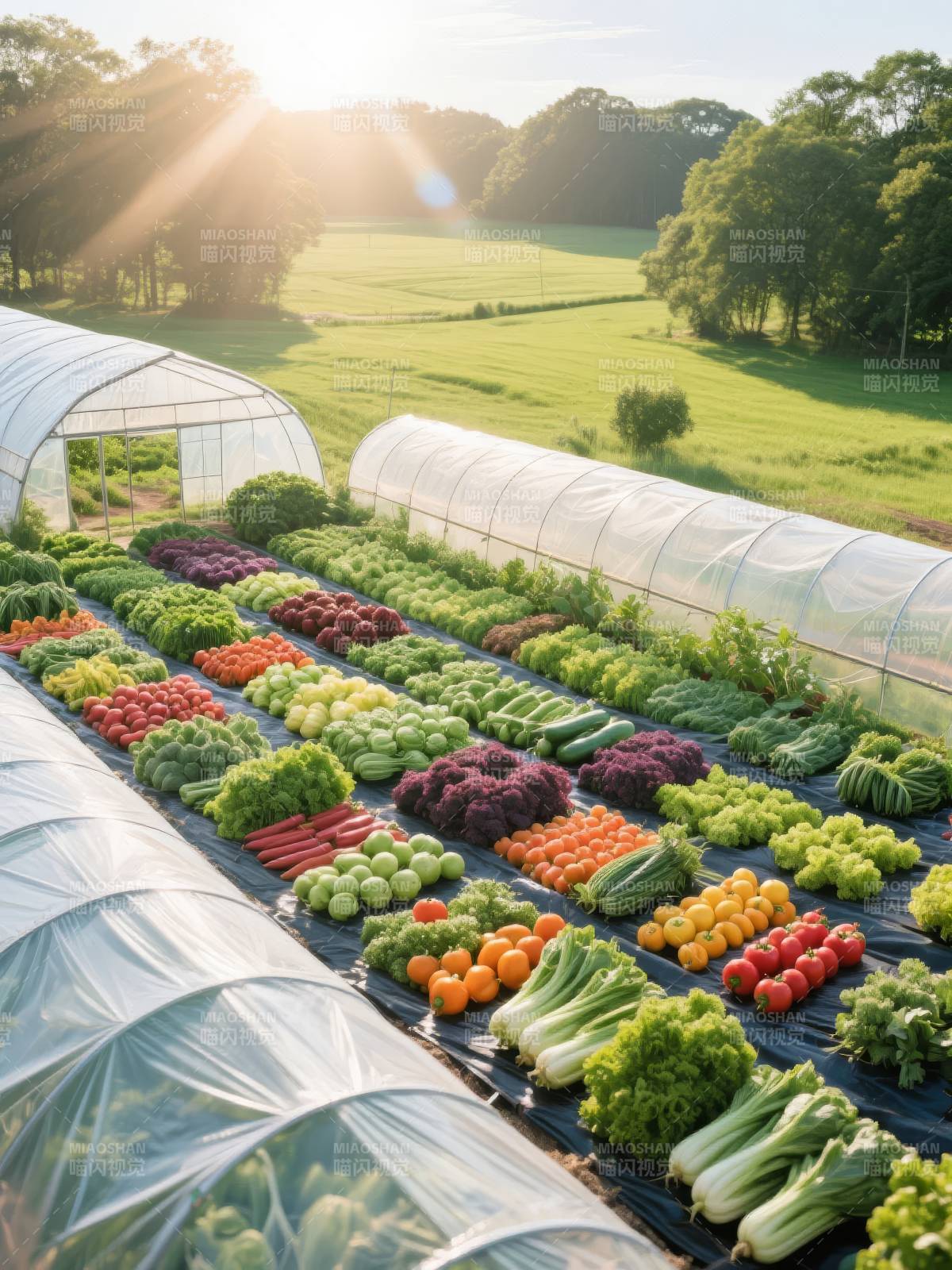 田园蔬果丰收图图片