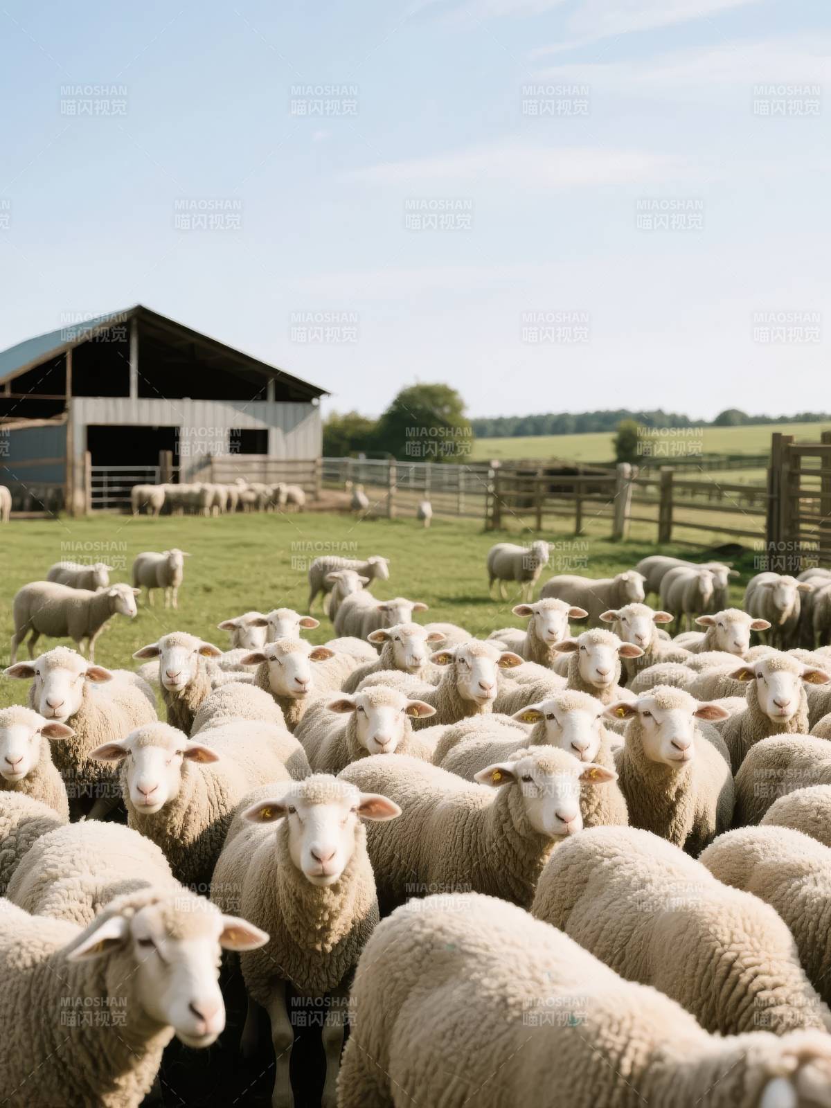 羊群田园风光图片