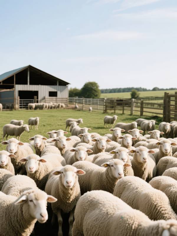 羊群田园风光图片