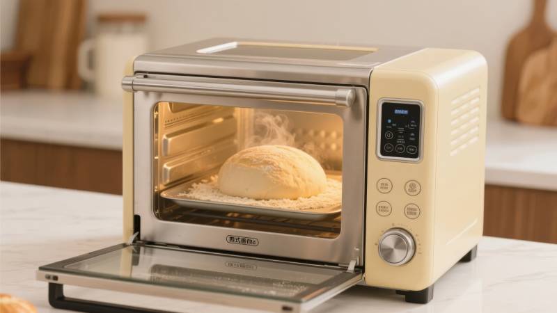 面包机正在烘烤面包图片