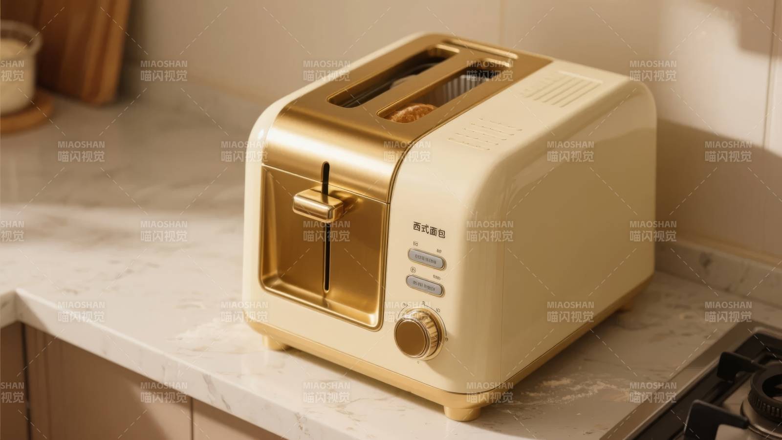 金色烤面包机图片