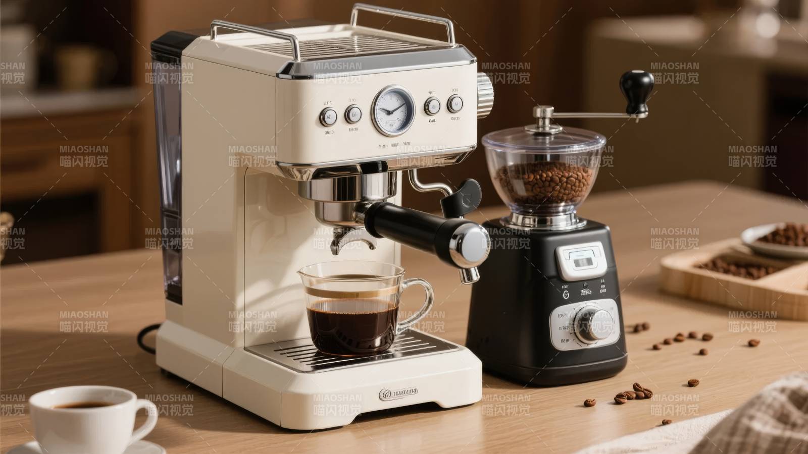 咖啡机研磨冲泡一体图片