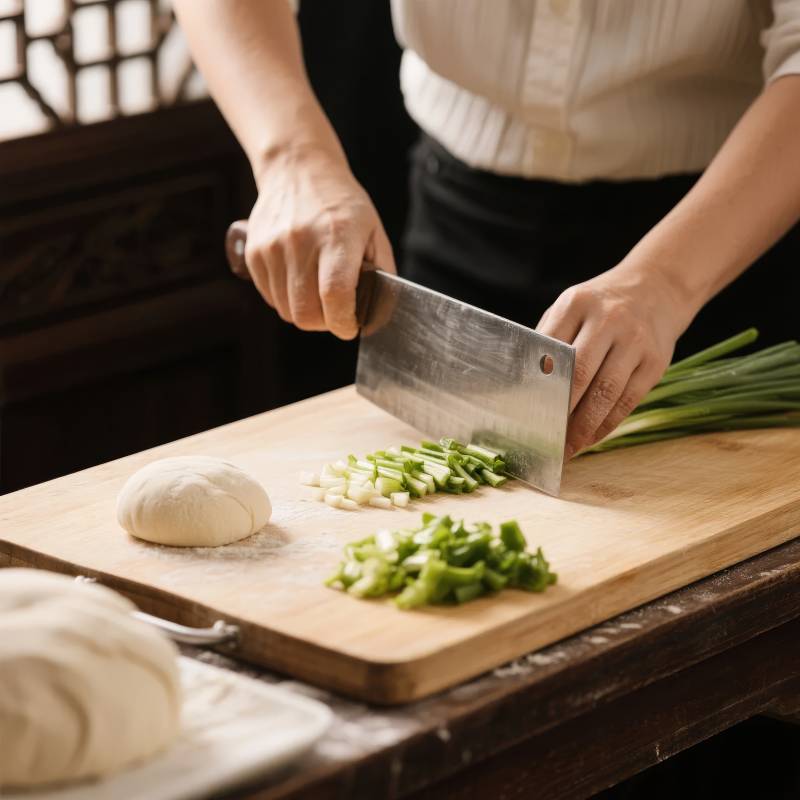 切菜准备中图片