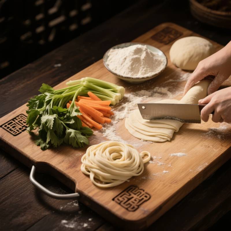 手工擀面制作中图片