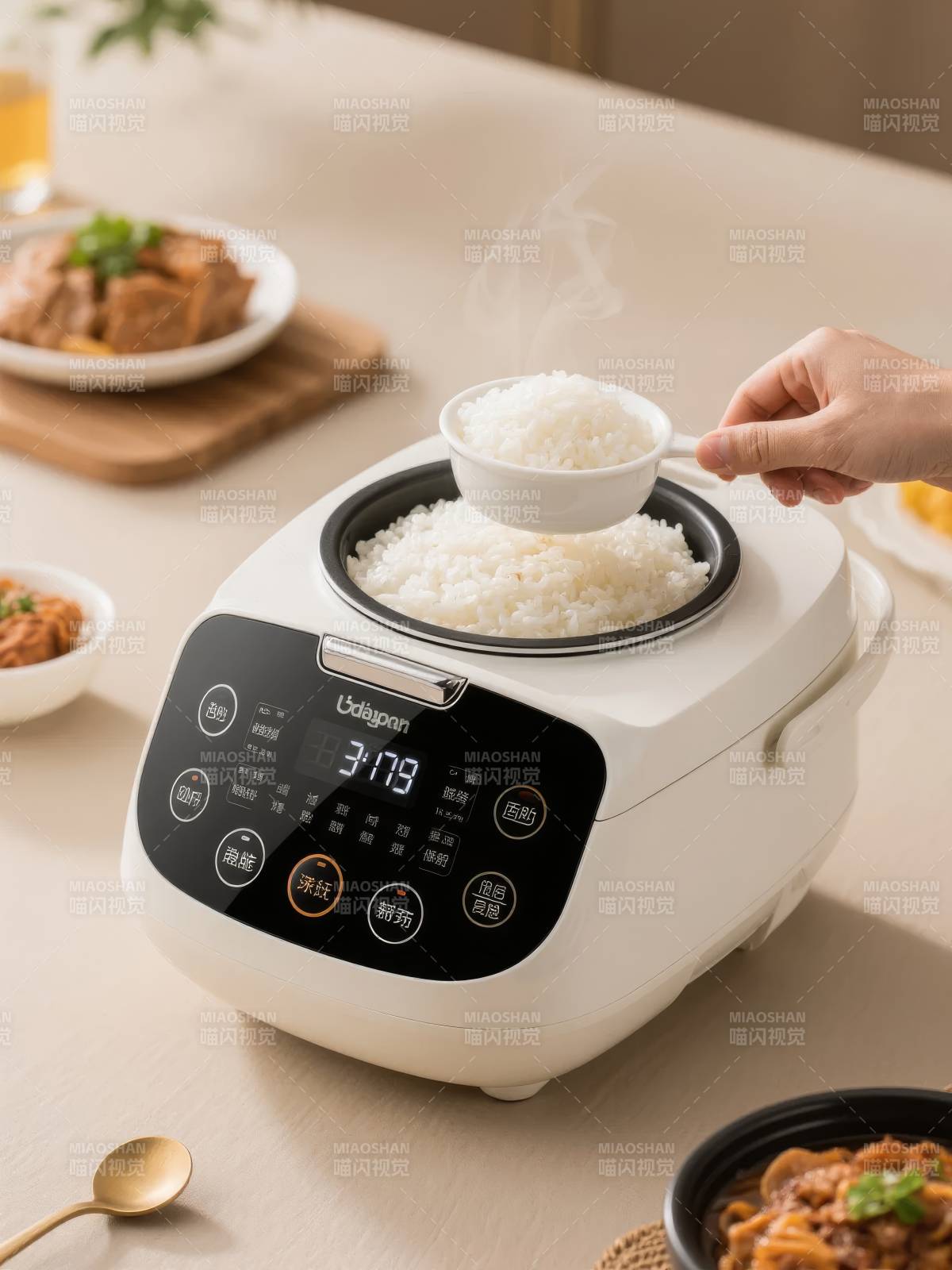 智能电饭煲煮饭图片